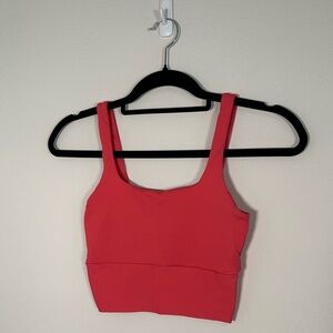 Athletic Pink cropped tank top / sports bra. Top Move - thick underband